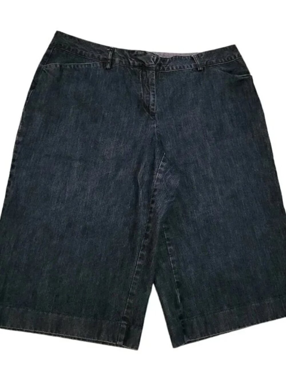 Cato Denim Wide Leg Trouser Style Capri Pants Size 20W Blue Denim